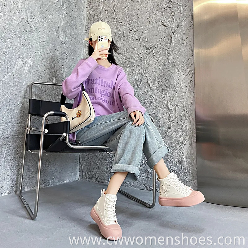 Women's New Star Big Toe Bread Shoes Casual and Comfortable Thick-Soled Sneakers